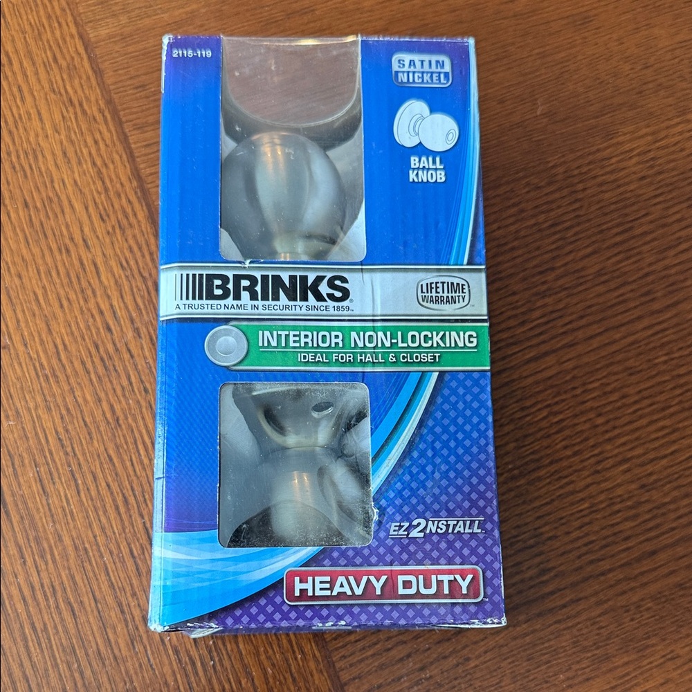 Brinks Satin Nickel Ball Knob Interior Non-Locking Door Knob